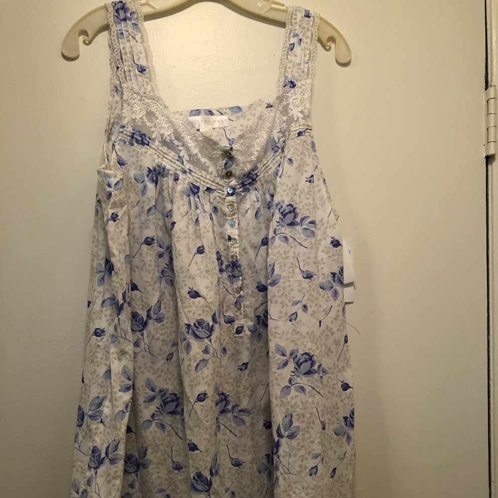 Eileen West Large Cotton Floral Nightgown NWT